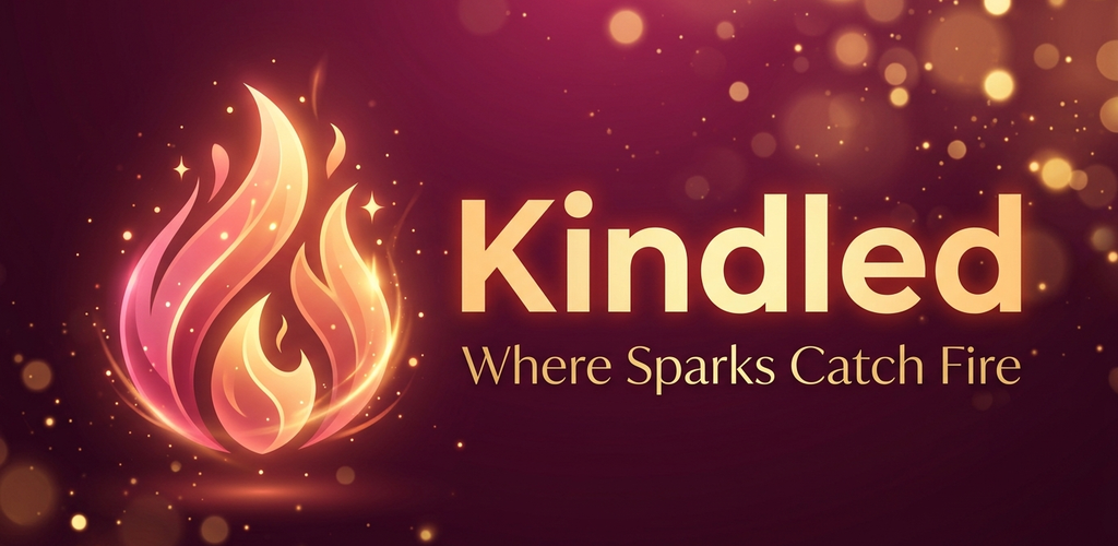 Kindled dating experience preview showing matches and spark conversations